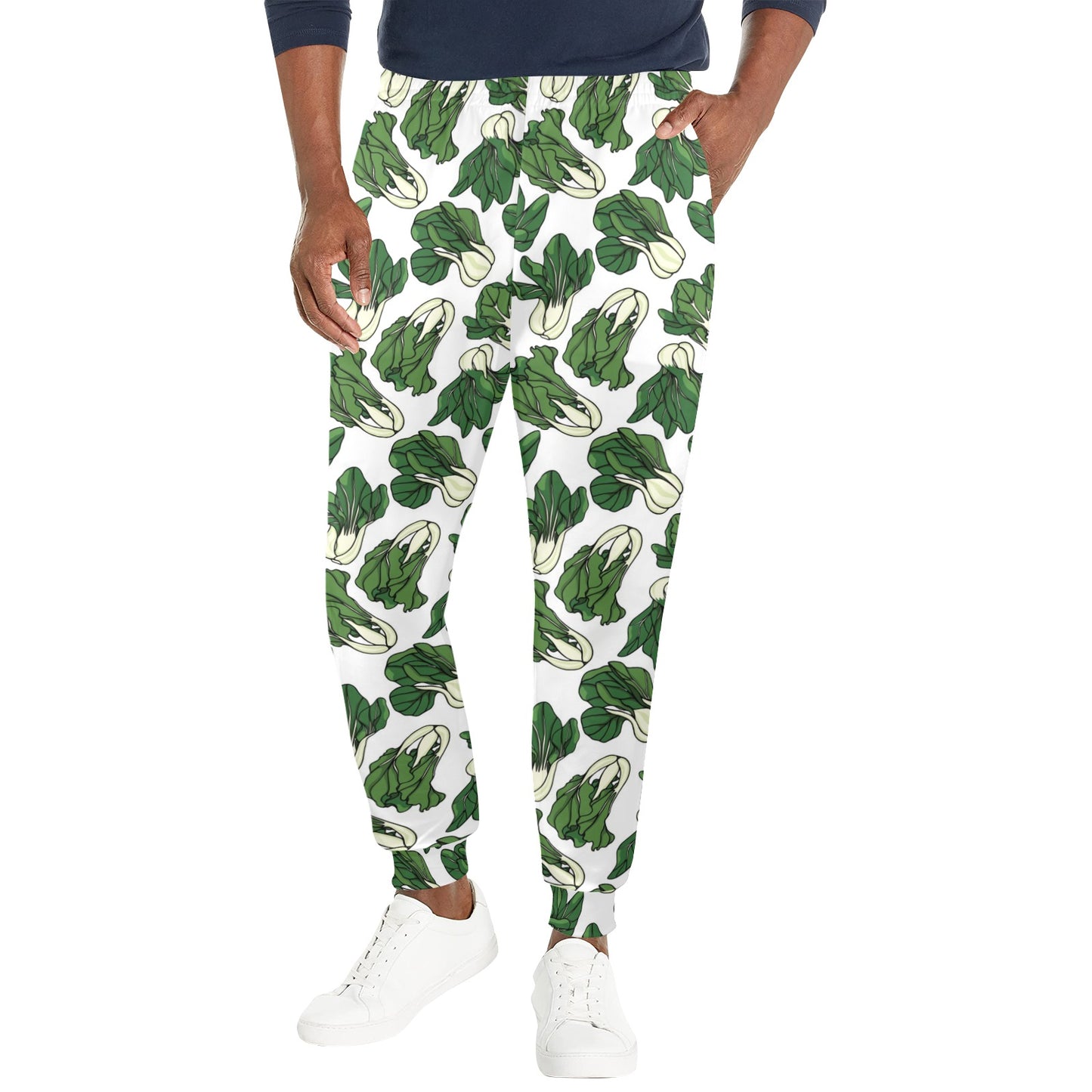 Bok Choy Pattern Print Design 02 Men's Casual Track Pants