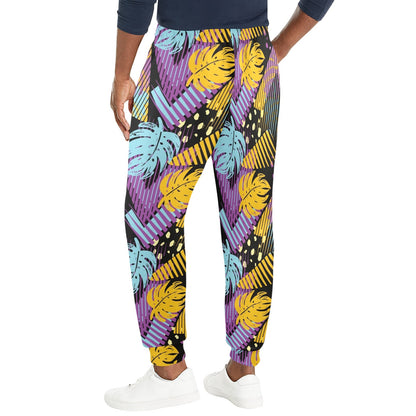 funky Design Print Pattern JJ0237 Men's Casual Track Pants