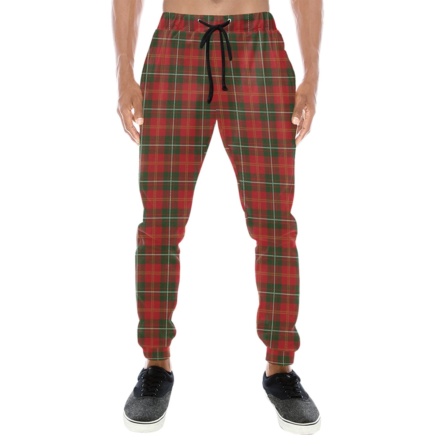 Holiday Tartan Plaid Pattern Men's Sweatpants