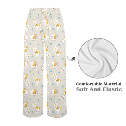 Russell Terriers Print Design LKS306 Women's Wide Leg Lounge Pants
