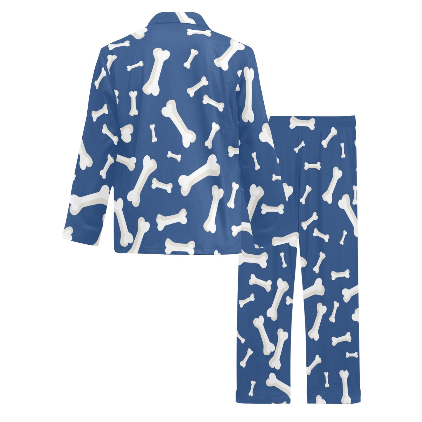 Dog Bone Pattern Print Design 03 Men's Long Pajama Set