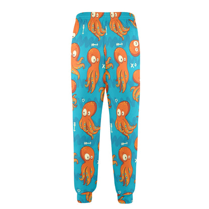 Octopus Pattern Print Design A02 Men's Casual Track Pants