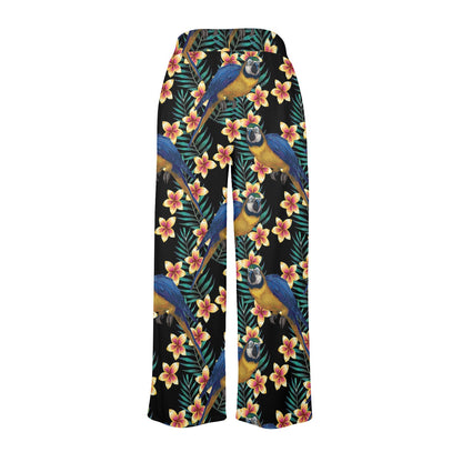 Macaw Pattern Print Design 01 Women's Wide Leg Lounge Pants