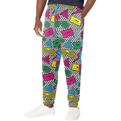 funky Design Print Pattern JJ0235 Men's Casual Track Pants