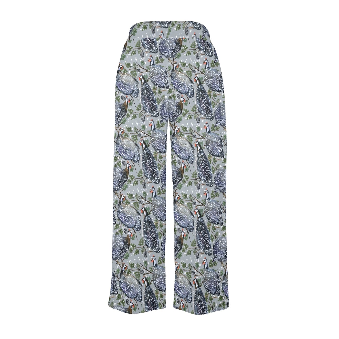 Guinea Fowl Print Design LKS402 Women's Wide Leg Lounge Pants