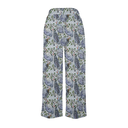 Guinea Fowl Print Design LKS402 Women's Wide Leg Lounge Pants