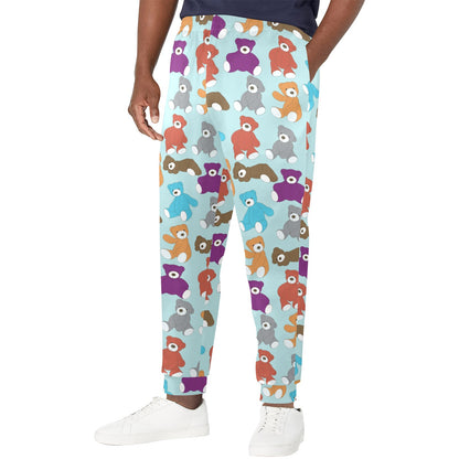Bear Cute Pattern Print Design 03 Men's Casual Track Pants