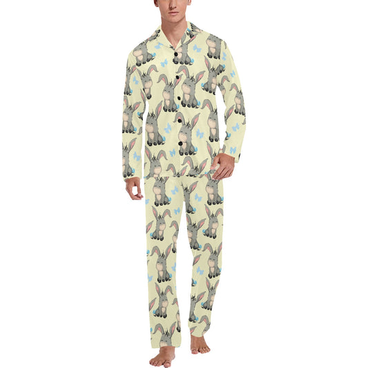 Donkey Baby Pattern Print Design 02 Men's Long Pajama Set
