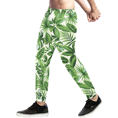 Tropical Flower Pattern Print Design TF013 Men's Sweatpants