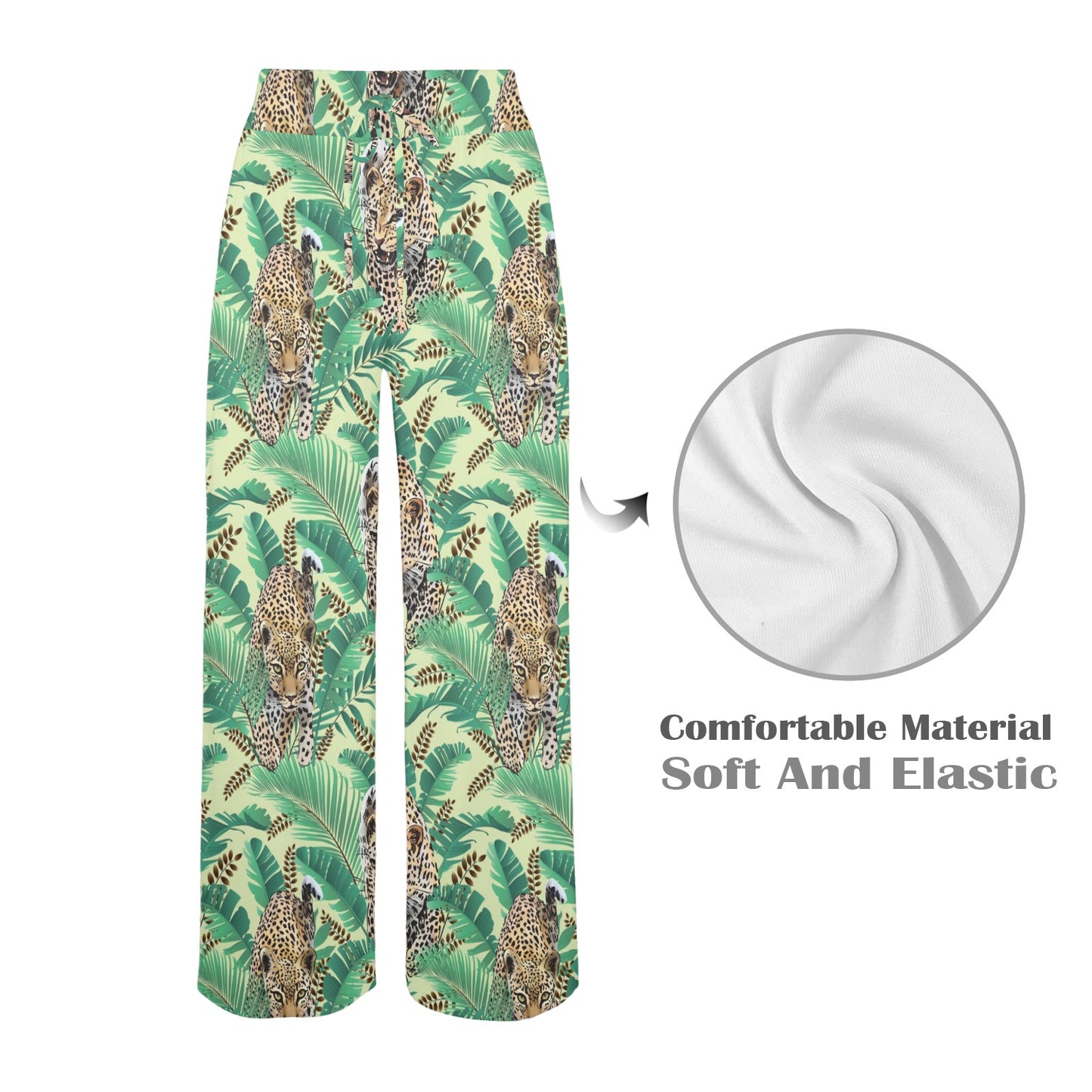 Leopard Pattern Print Design 03 Women's Wide Leg Lounge Pants