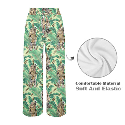 Leopard Pattern Print Design 03 Women's Wide Leg Lounge Pants