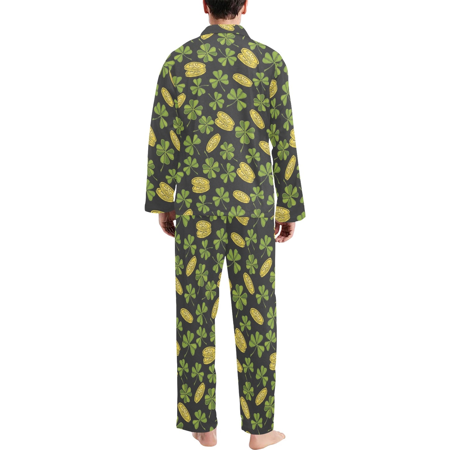 St Patricks Day Print Design LKS305 Men's Long Pajama Set