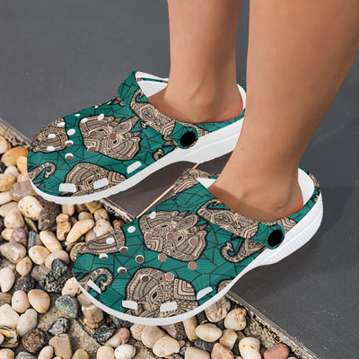 Boho Head Elephant Unisex Clogs Shoes