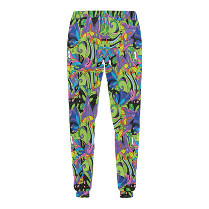 Psychedelic Trippy Mushroom Themed Men's Sweatpants