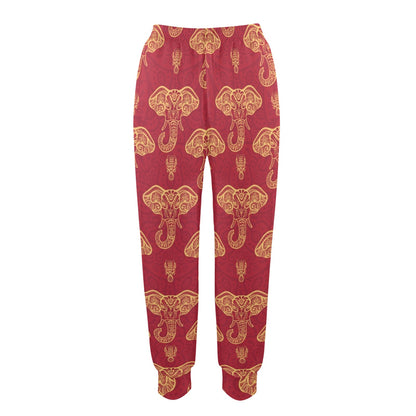 elephant boho style Design Print Pattern JJ0190 Women's Casual Track Pants