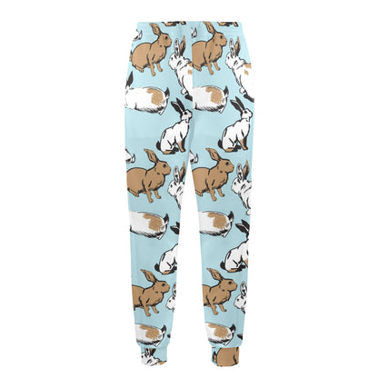 Rabbit Pattern Print Design RB018 Men's Casual Track Pants