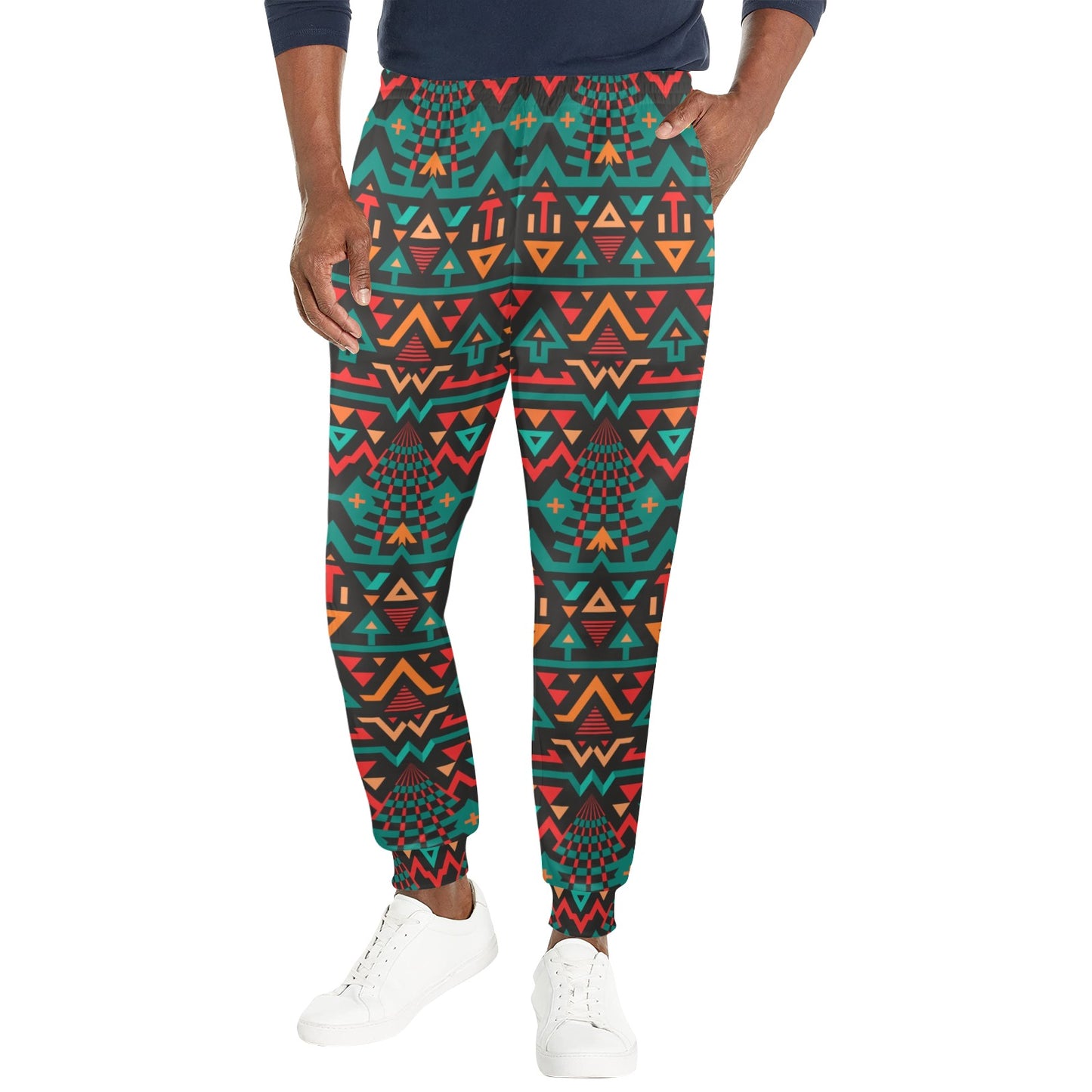 Aztec Pattern Print Design 04 Men's Casual Track Pants