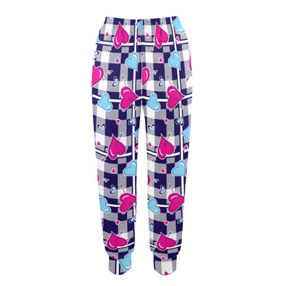 Heart Design Print Pattern JJ0335 Women's Casual Track Pants