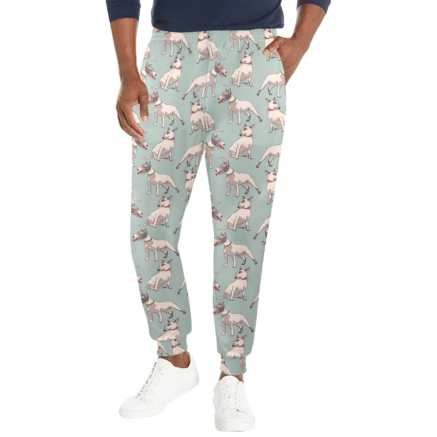 Bull Terrier Cute Print Pattern Men's Casual Track Pants