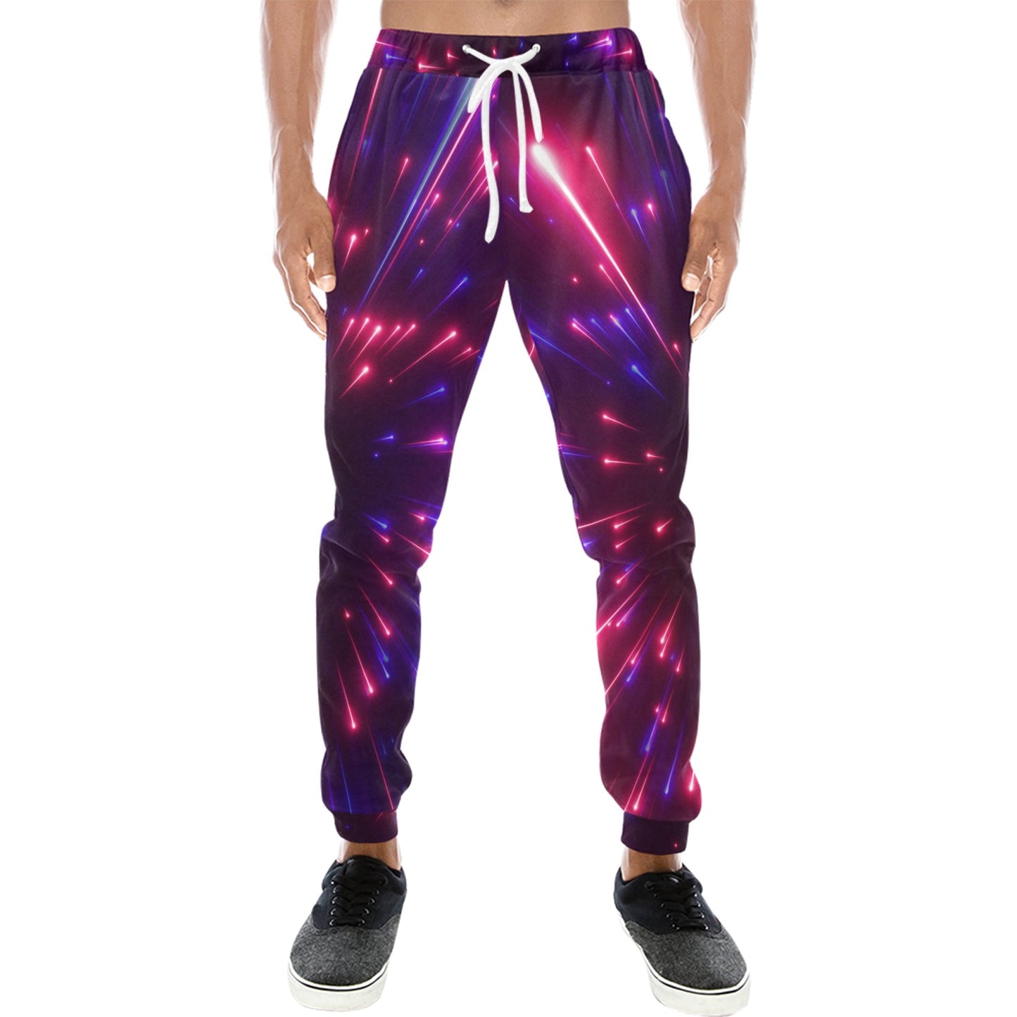 Celestial Purple Blue Neon Speed Light Men's Sweatpants