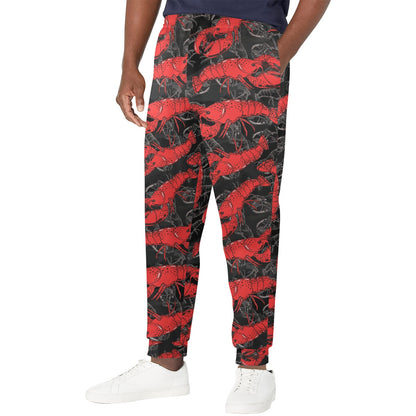 Lobster Pattern Print Design 04 Men's Casual Track Pants