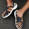 American flag Patchwork Design Unisex Clogs Shoes