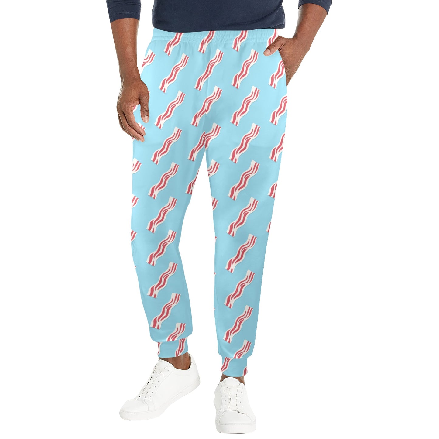 Bacon Pattern Print Design 03 Men's Casual Track Pants