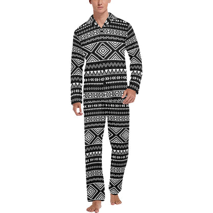 Tribal Pattern Print Design LKS301 Men's Long Pajama Set