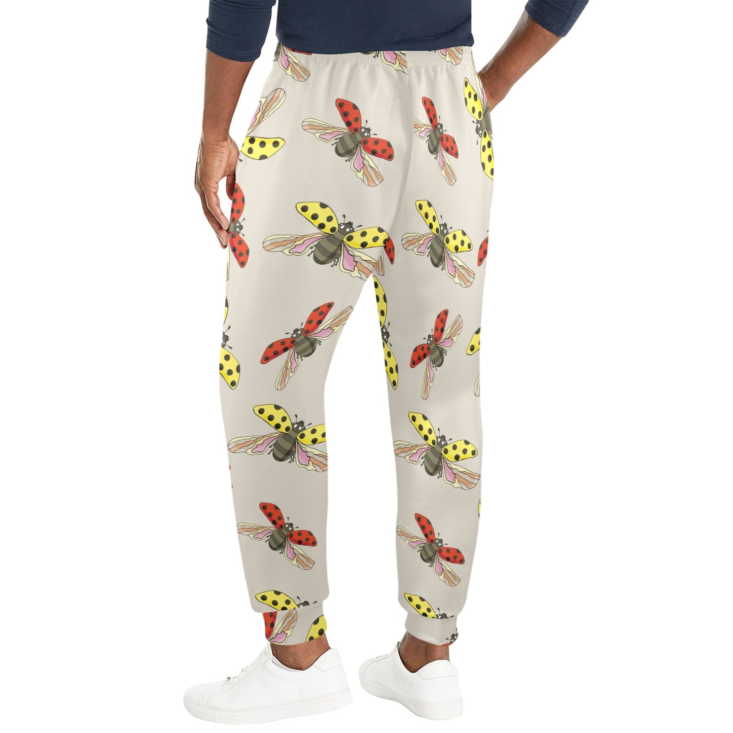 Ladybug Pattern Print Design 04 Men's Casual Track Pants