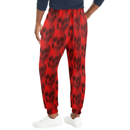 flaming skulls Design Print Pattern JJ0180 Men's Casual Track Pants