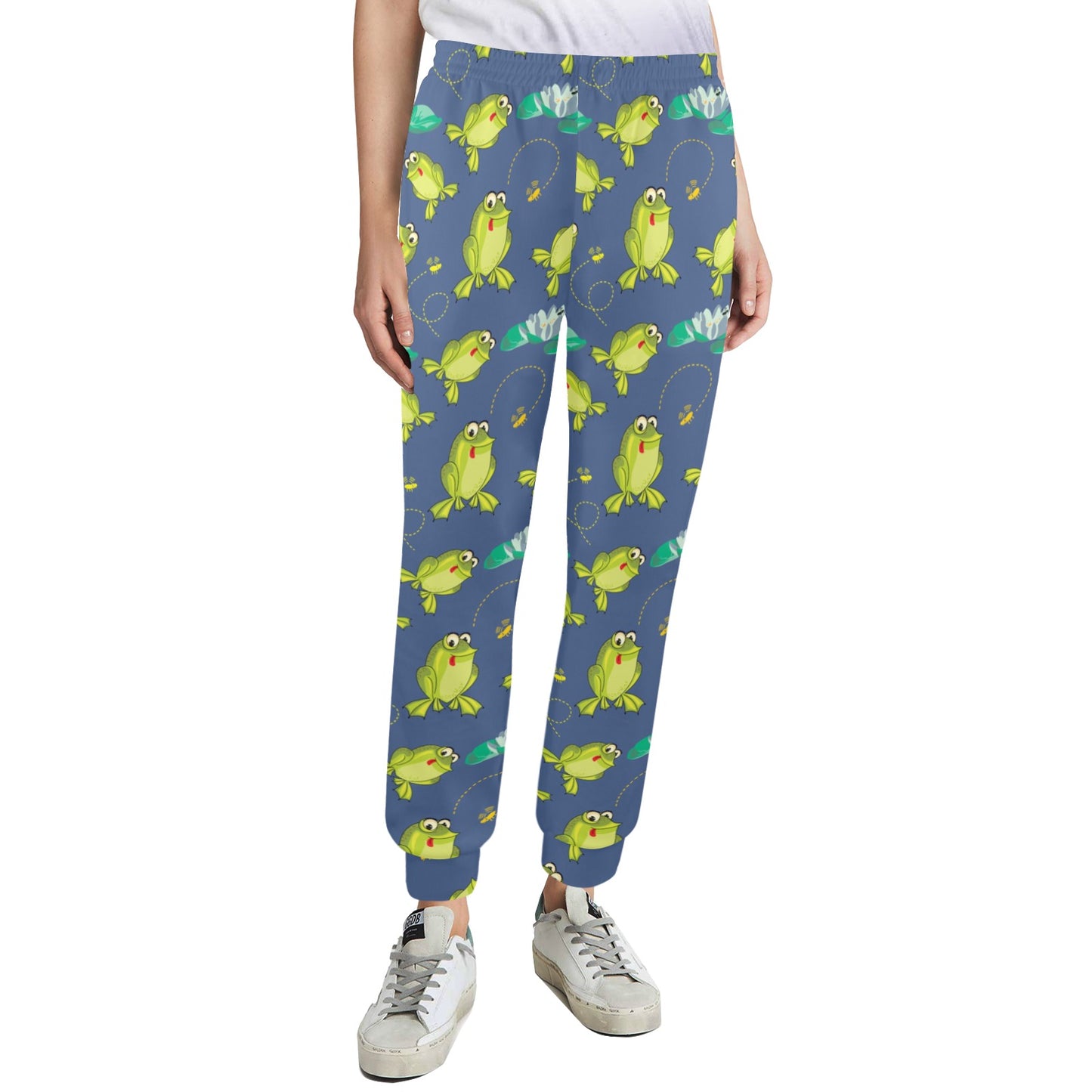 frog Design Print Pattern JJ0230 Women's Casual Track Pants