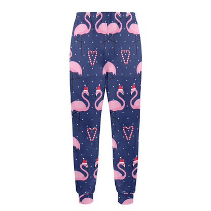 Flamingo Christmas Men's Casual Track Pants