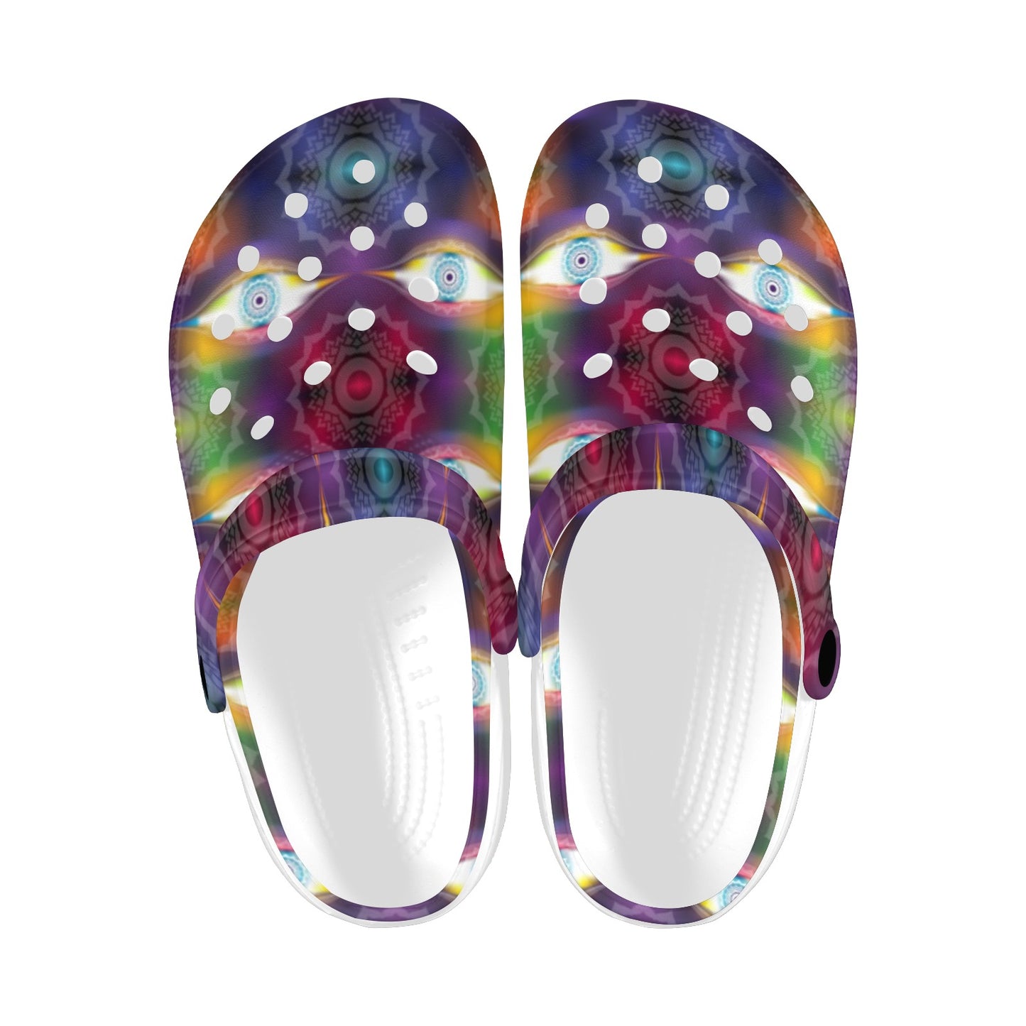 Chakra Eye Print Pattern Unisex Clogs Shoes