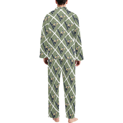 Snowboard Man Print Design LKS302 Men's Long Pajama Set