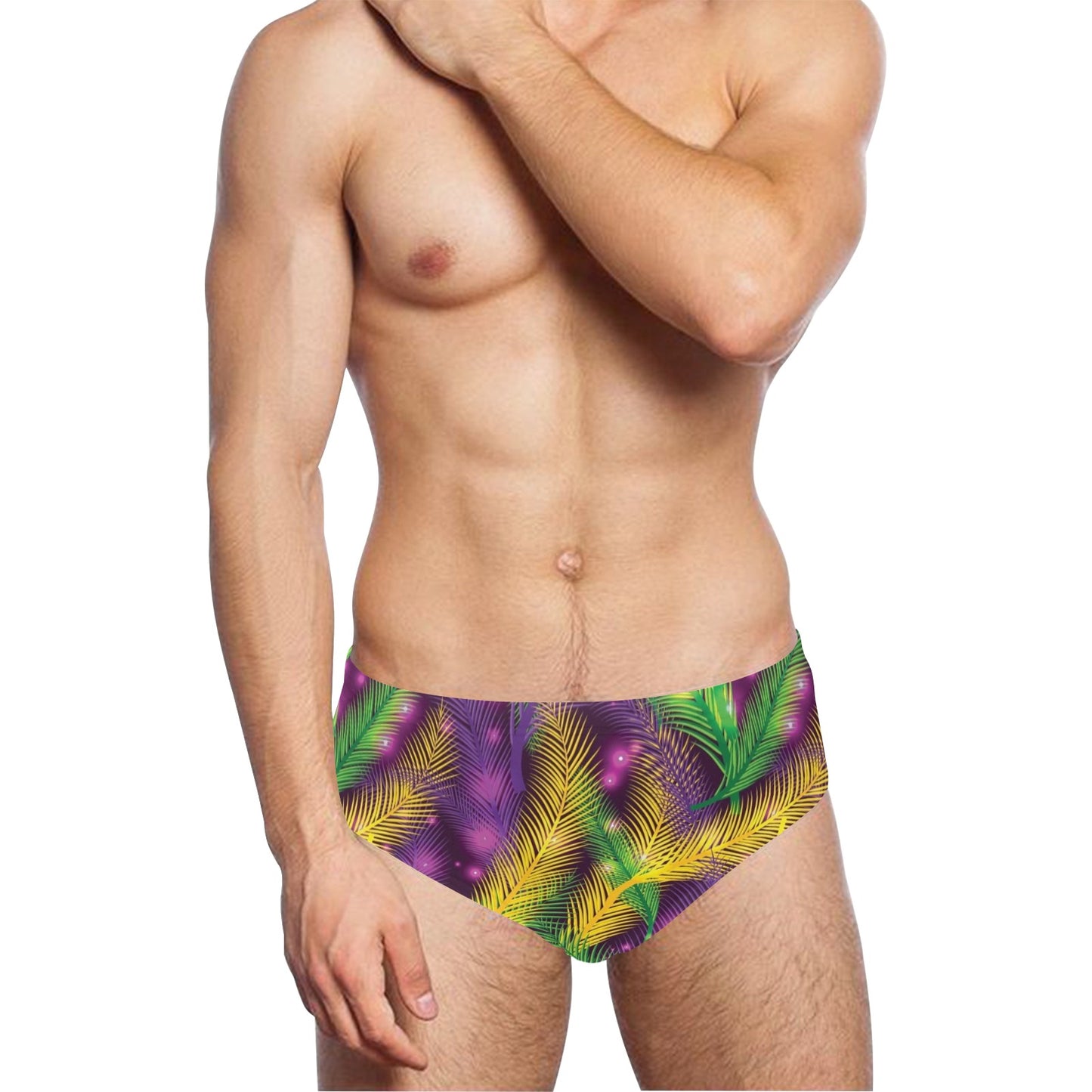 Mardi Gras Pattern Print Design 09 Men's Swimming Briefs