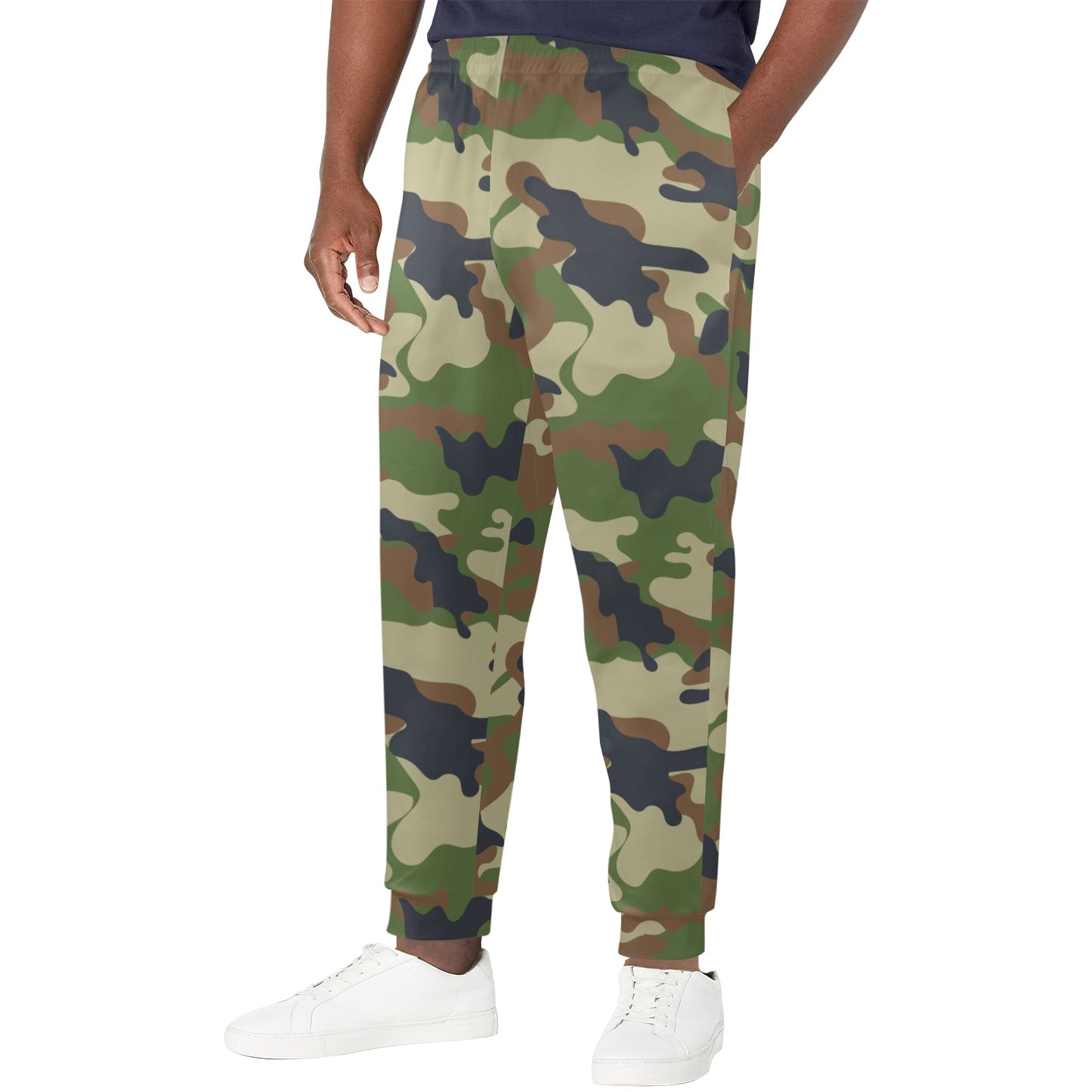 Army Camouflage Pattern Print Design 01 Men's Casual Track Pants