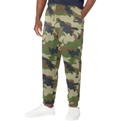 Army Camouflage Pattern Print Design 01 Men's Casual Track Pants