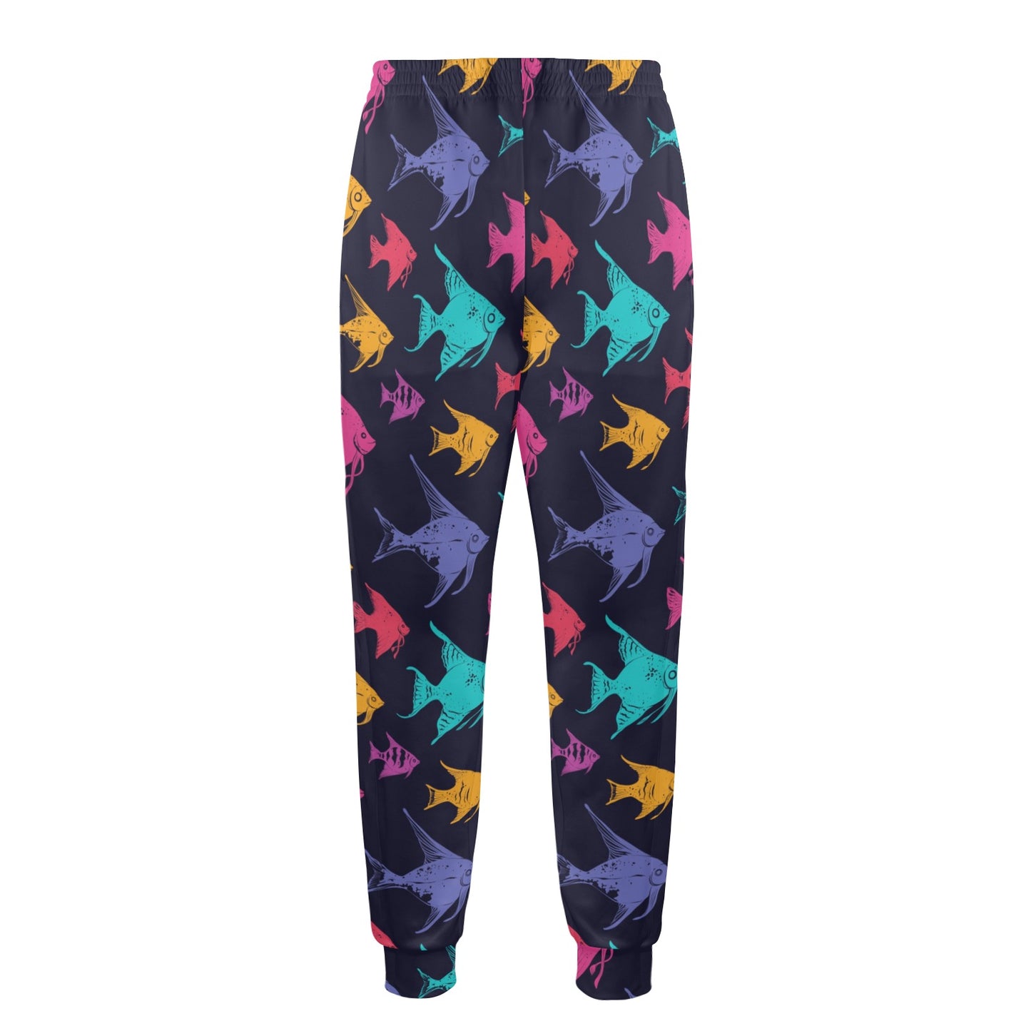 Angelfish Colorful Pattern Print Design 03 Men's Casual Track Pants