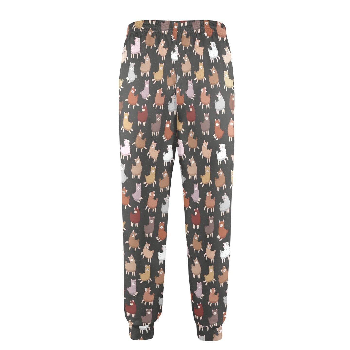 Alpaca Cute Design Themed Print Men's Casual Track Pants