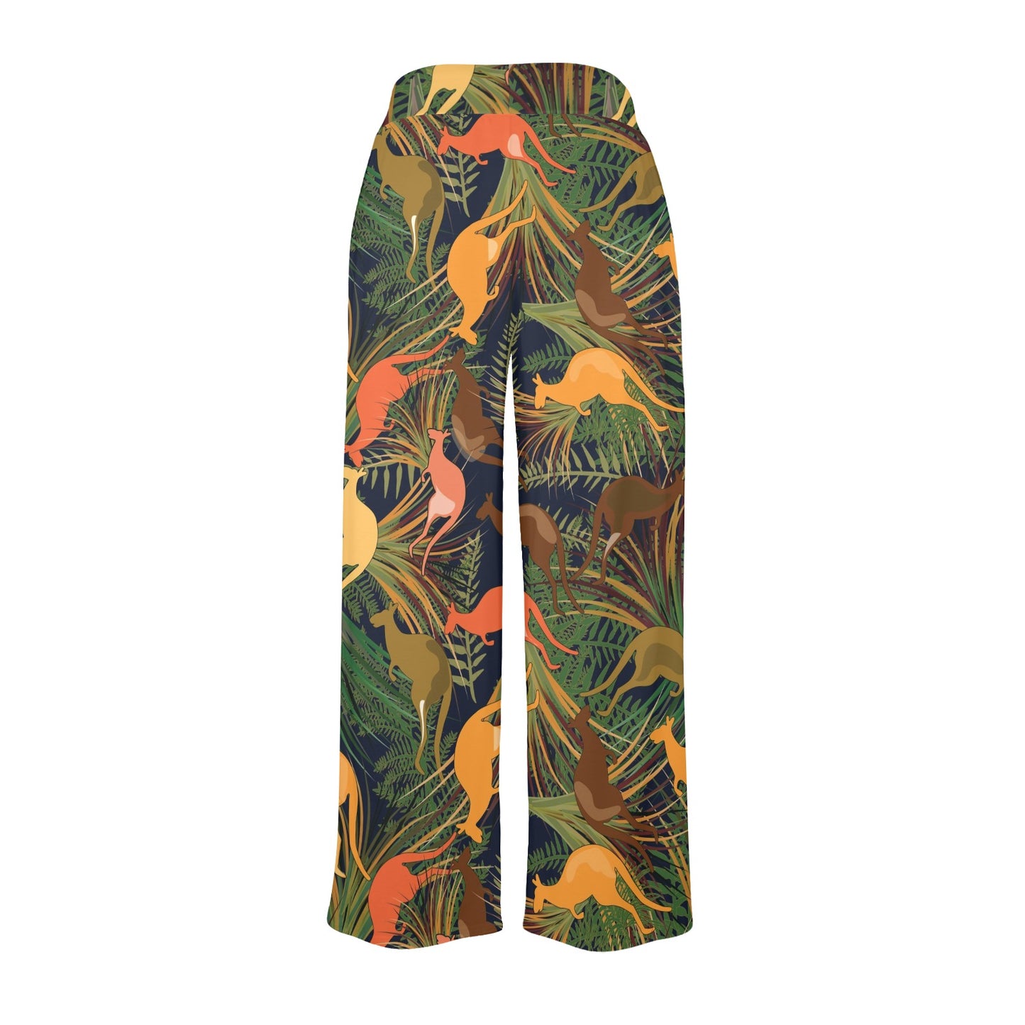 Kangaroos Pattern Print Design 07 Women's Wide Leg Lounge Pants
