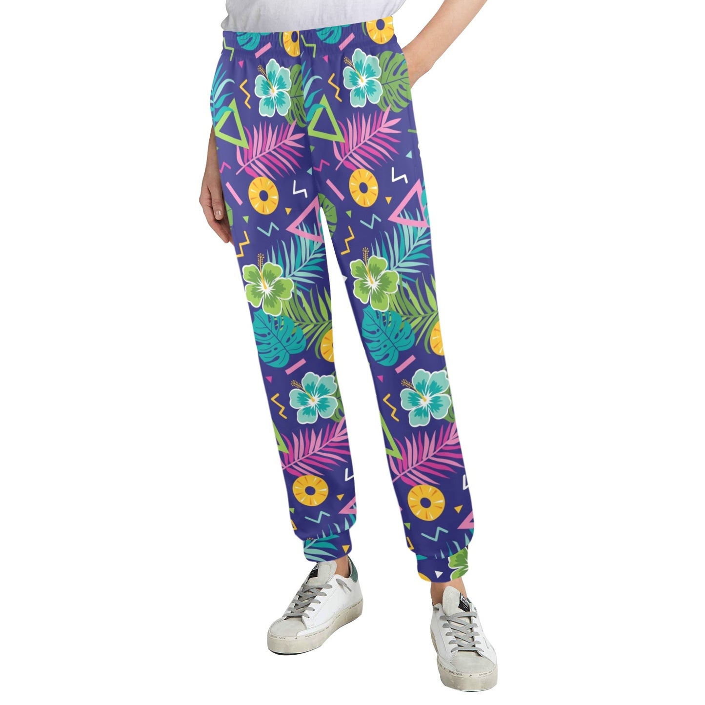 Hawaiian Themed Pattern Print Design H014 Women's Casual Track Pants