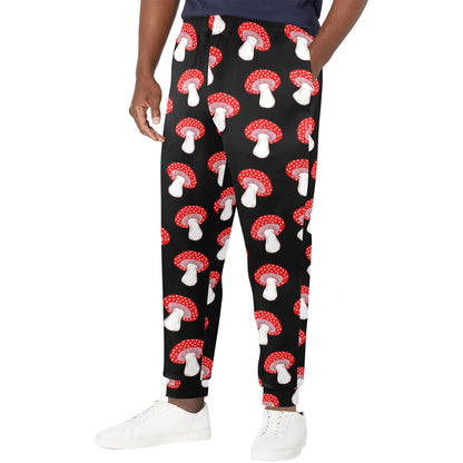 Mushroom Pattern Print Design A02 Men's Casual Track Pants