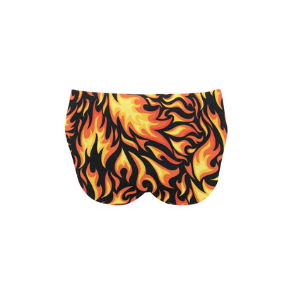 Flame Fire Design Pattern Men's Swimming Briefs