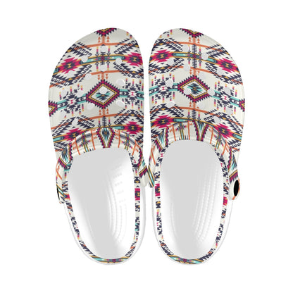 Indian Navajo Art Themed Design Print Unisex Clogs Shoes