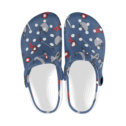 Equestrian Equipment Background Unisex Clogs Shoes