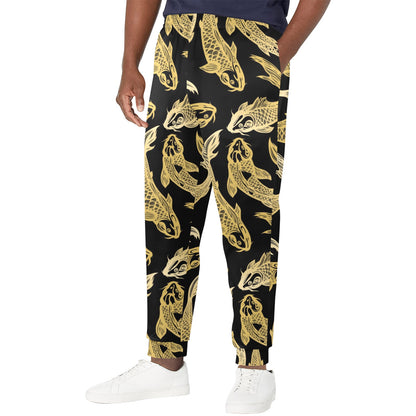 KOI Fish Pattern Print Design 03 Men's Casual Track Pants