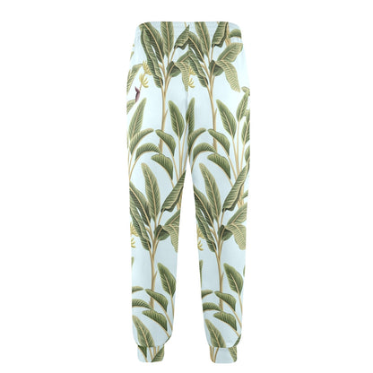 Banana Leaf Pattern Print Design BL03 Men's Casual Track Pants