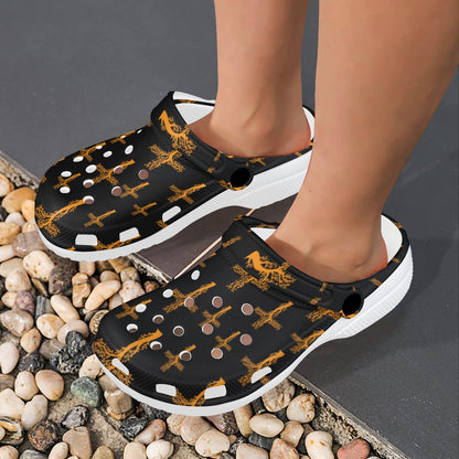 Christian Tree of Life Cross Design Unisex Clogs Shoes