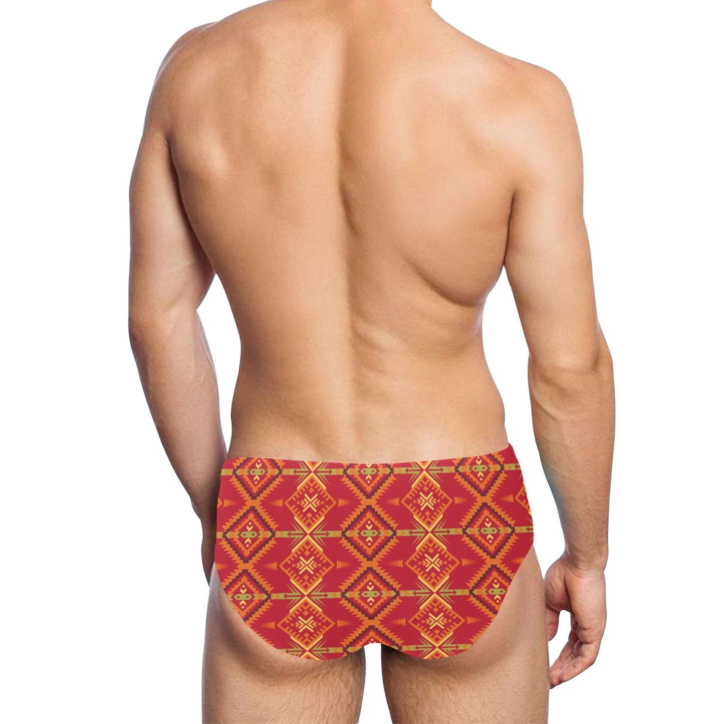 Southwest Pattern Print Design LKS305 Men's Swimming Briefs