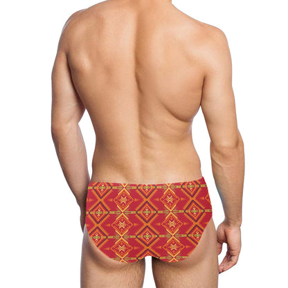 Southwest Pattern Print Design LKS305 Men's Swimming Briefs